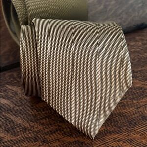 Ermenegildo Zegna Gold Textured Tie Long 60”